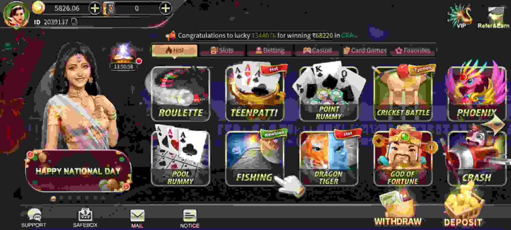 Mega Casino APK Available Games